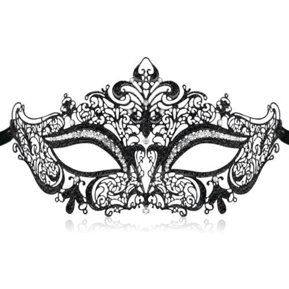 4962 Metal Masquerade Mask Venetian Party Mardi Gras Halloween MaskColored